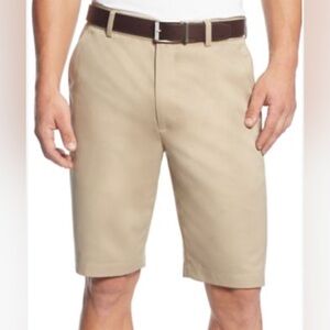 Greg Norman Collection Cream Flat Front Men Shorts